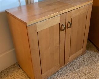 Crate and Barrel Natural Wood Office cabinet 29x32x18in HxWxD 19667
