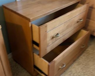Crate and Barrel Natural Wood Lateral File Cab 29x32x18in HxWxD 19666