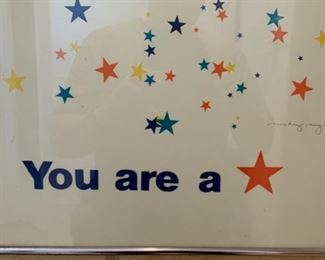 You are a Star Mickey Myers Framed Poster Pop Art 34 x 17 19662