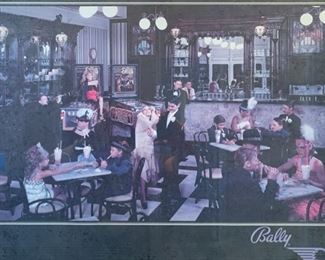 Bally Speakeasy Advertising poster framed 18 x 24 19661