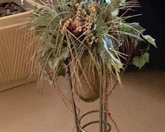Glass & Steel Plant Stand 47 inches high47 inches high 19671