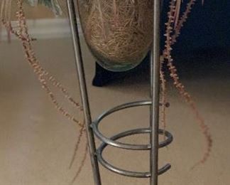 Glass & Steel Plant Stand 47 inches high47 inches high 19671