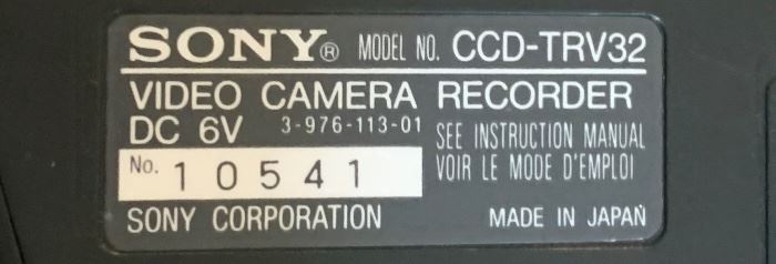 Sony CCD-TRV32 Video Camera Recorder 19674