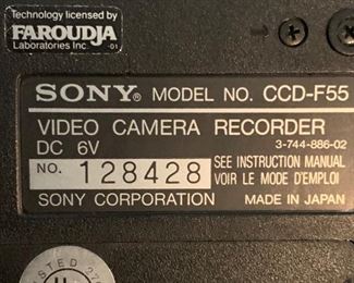 Sony CCD-F55 Video Camera Recorder 19675