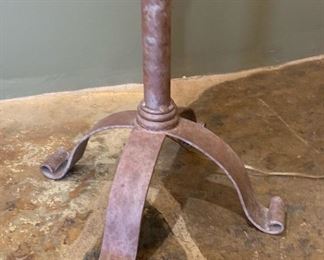 Rustic Metal & Leather Floor Lamp	61in H x 23in Diameter	