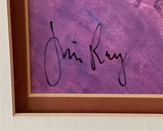 *Signed* Jim Rey The Legend Wall	29.5x33.25x1in	HxWxD