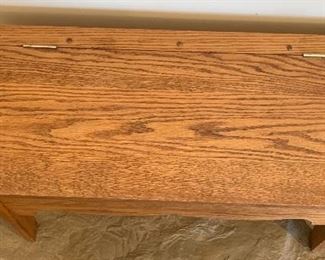 Handmade Solid Oak Bench Box Stool	16x31x14in	HxWxD