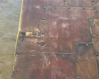 Artist Made Hammered Copper Coffee Table	18x50x50in	HxWxD