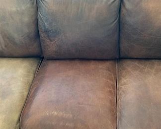 Rustic Leather Nailhead Sofa	35x90x42in	HxWxD