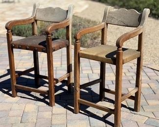 	AS-IS 2pc Rustic Chairs	39x21x19.5in	HxWxD