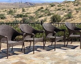 4pc All Weather Patio Chairs	34x29x28	HxWxD