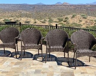 4pc All Weather Patio Chairs	34x29x28	HxWxD
