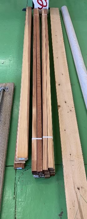 4pc  8ft Redwood Wood Dadoed Handrails Lumber	1in x 3in 8ft	