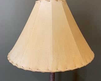 Rustic Metal & Leather Floor Lamp	61in H x 23in Diameter	