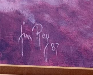 *Signed* Jim Rey The Legend Wall	29.5x33.25x1in	HxWxD