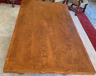 Hand Carved Rustic Dining Table w/ 6 Chairs	Table:  31x48x84in Chairs:48x26x28in	HxWxD