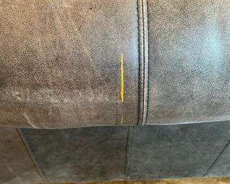 #1 Rustic Leather Nailhead Sofa Chair w/ Ottoman	35x50x43in	HxWxD