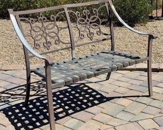Aluminum  Patio Love Seat	36x43x27	HxWxD