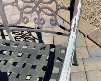 Aluminum  Patio Love Seat	36x43x27	HxWxD