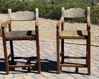 AS-IS 2pc Rustic Chairs	39x21x19.5in	HxWxD