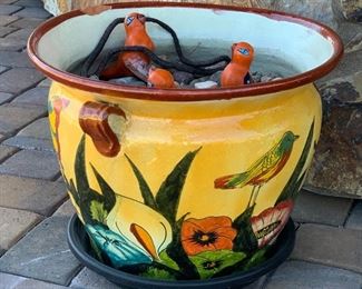 Hand painted Pot	14in h x 18 in diameter	