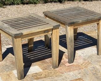 2pc Teak Rockwood Patio Side Tables	30x22x22	HxWxD