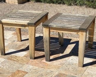 2pc Teak Rockwood Patio Side Tables	30x22x22	HxWxD