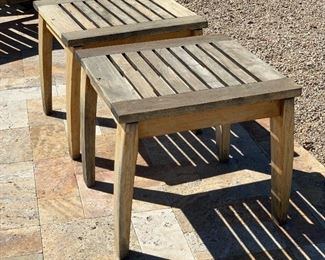 2pc Teak Rockwood Patio Side Tables	30x22x22	HxWxD