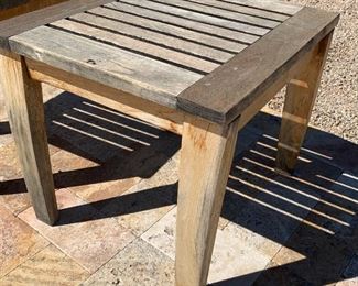 2pc Teak Rockwood Patio Side Tables	30x22x22	HxWxD