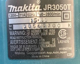 Makita Reciprocating Saw JR3050T	