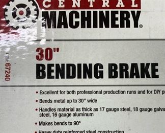 Central Machinery 30in Bending Brake	
