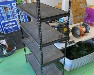 Black metal shelf	36x18x72	HxWxD