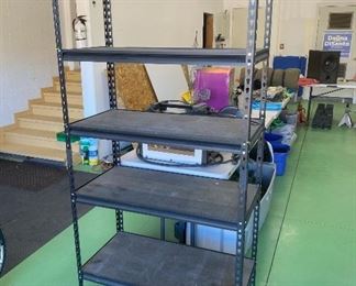 Black metal shelf	36x18x72	HxWxD