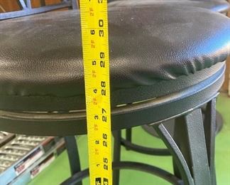 Black & wood bar stool swivel chairs (pair)	18x22x45	HxWxD