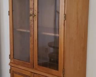 Cherry Lighted Display Cabinet