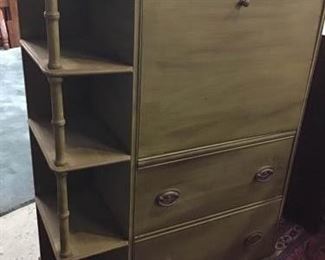 Secretary Desk Painted Atq Green