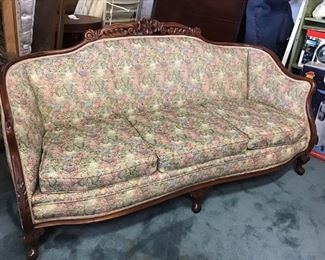 Vtg Carved Sofa
