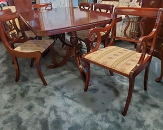 Vtg Drexel Table 6 Chairs