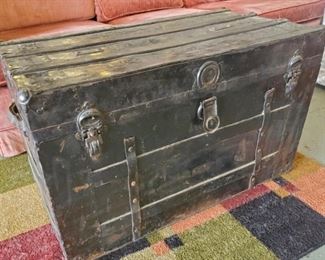 Vtg Wood FlatTop Trunk