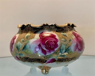 Item 37:  Hand Painted Nippon rose bowl - 4"x 3":  $45