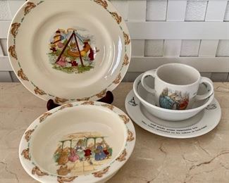 Item 32:  Wedgewood Peter Rabbit & Royal Doulton Bunnykins sets:  $25 for all
