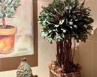 Item 41:  Faux boxwood topiary - 22":  $28