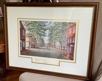 Item 22:  "Entering Main Street Nantucket" by G.S. Hill Litho (19/750) 1993 - 30.5" x 24.5":  $145