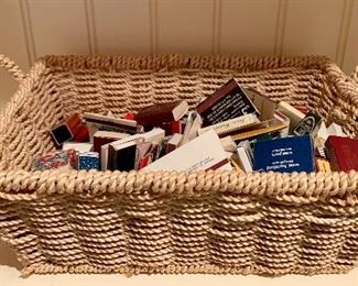 Item 261:  Woven basket with matches:  $12