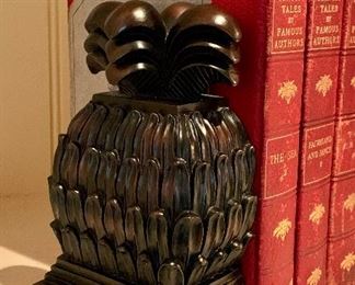 Item 53:  Pineapple bookends - 6.75":  $28