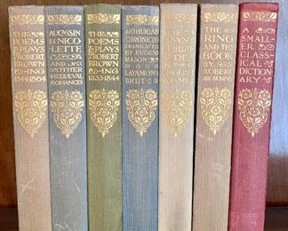 Item 278:  Lot of (7) books including The Poems & Plays of Robert Browning:  $125