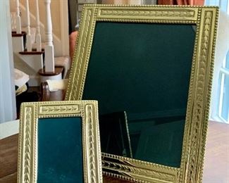 Item 89:  Williamsburg brass frames -                                                     Large - 10.25" x 12"                                                                                              Small - 7.25" x 9.25"