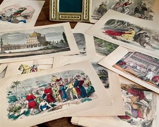 Item 79:  (38) 1890's Hand tinted book plates:  $85