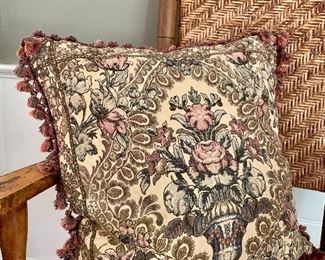 Item 96:  Decorative pillow with tassels - 19.5" x 19.5":  $24
