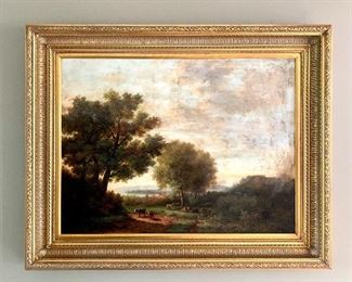 Item 87:  Oil painting - 50"l x 3"w x 40.5"h:  $400